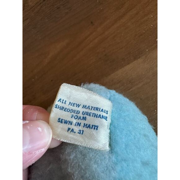 Vtg Blue Bunny Rabbit Plush Stuffed Animal Atlanta Novelty Gerber Vintage Haiti - Picture 7 of 10